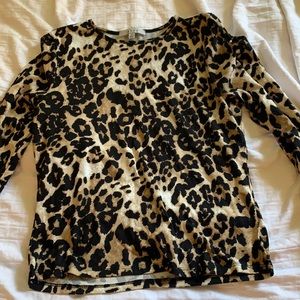 Long sleeve cheetah print shirt